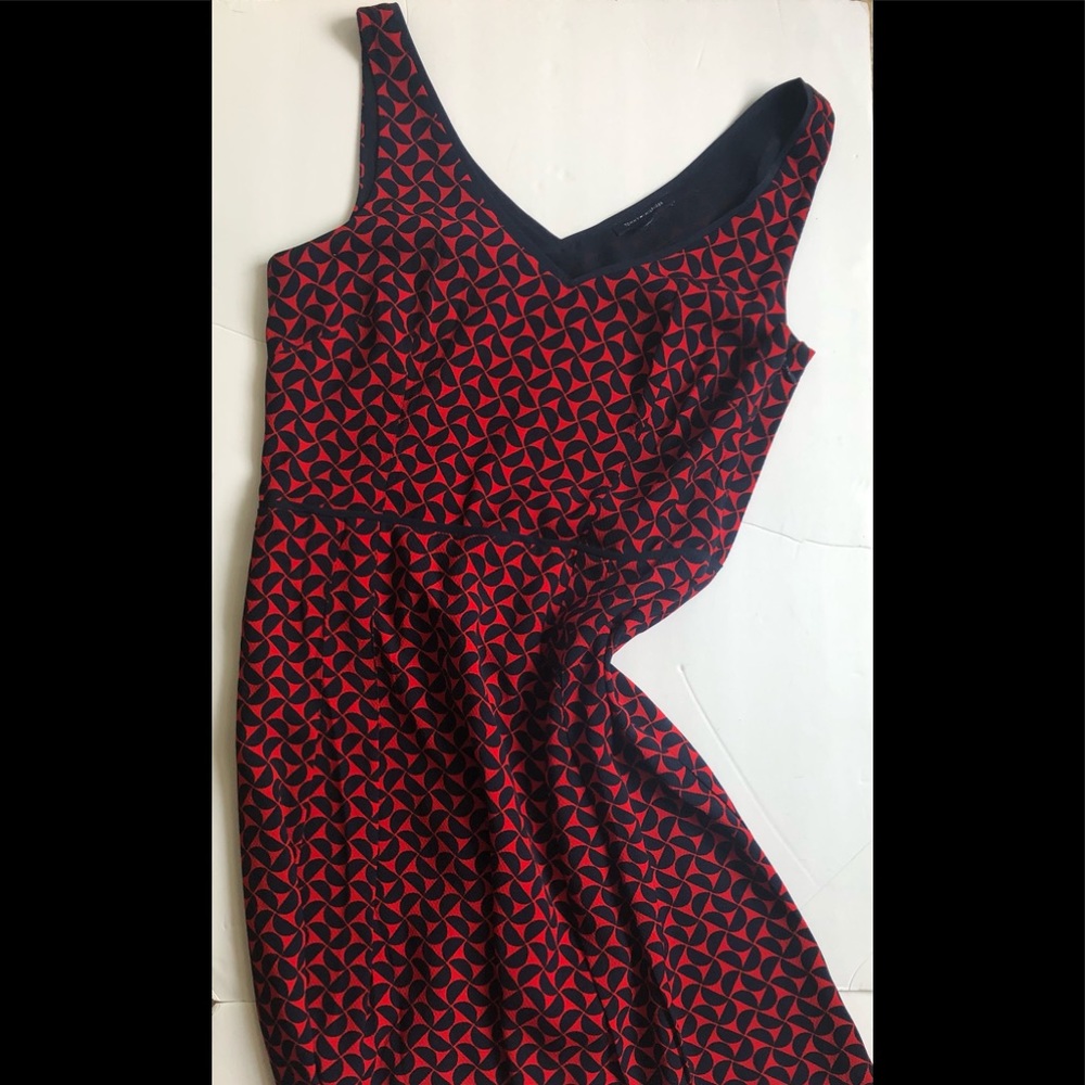 Tommy Hilfiger red and navy blue dress size 4